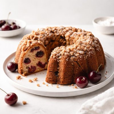 Image of Cherry Streusel Bundt Cake