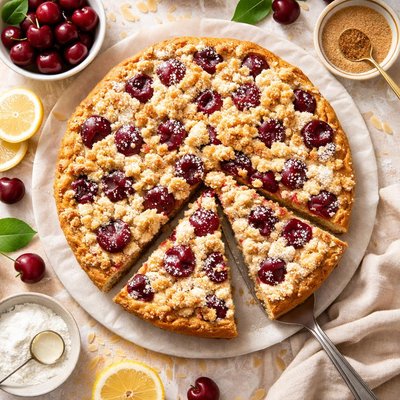 Image of Cherry Streusel Cake