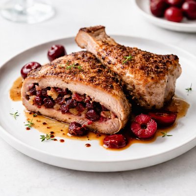 Image of Cherry Stuffed Pork Chops