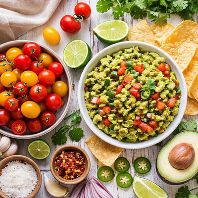 Image of Cherry Tomatoes with Guacamole