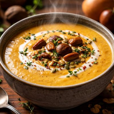 Image of Chestnut and Butternut Squash Bisque Vegan