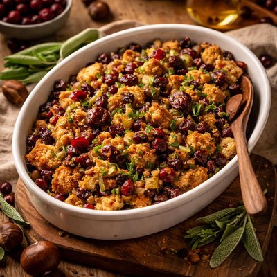 Image of Chestnut and Cranberry Stuffing Dressing
