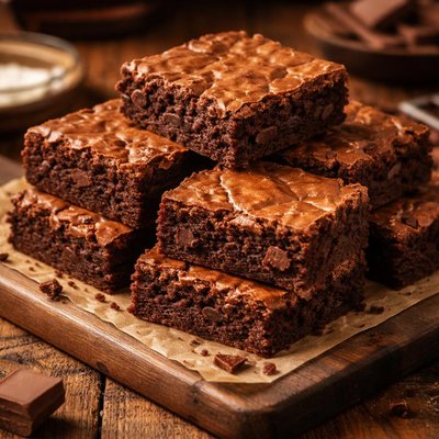 Image of Chewy and Fudgy Brownies Made with Milk Chocolate