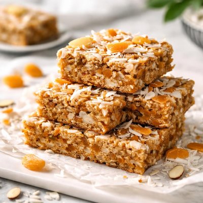 Image of Chewy Apricot Coconut Bars Diabetic