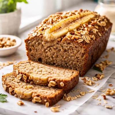 Image of Chewy Banana Oatmeal Bread a B M