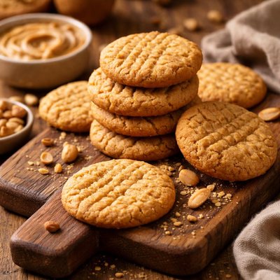 Image of Chewy Buttery Vegan Peanut Butter Cookies