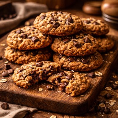 Image of Chewy Chocolate Chip Oatmeal Cookies