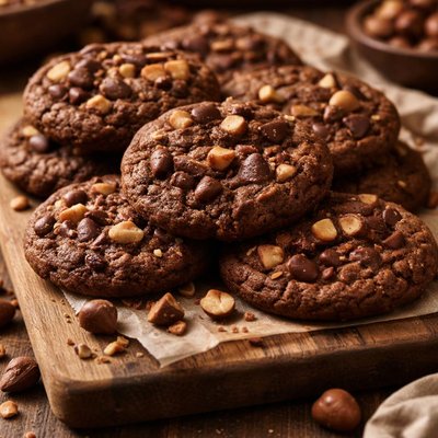 Image of Chewy Chocolate Hazelnut Cookies