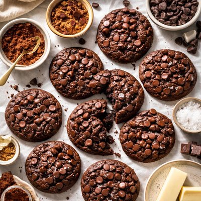 Image of Chewy Double Chocolate Cookies
