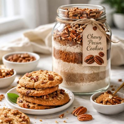 Image of Chewy Pecan Cookies in a Jar Mix