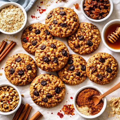 Image of Chewy Spicy Oatmeal Raisin Cookies