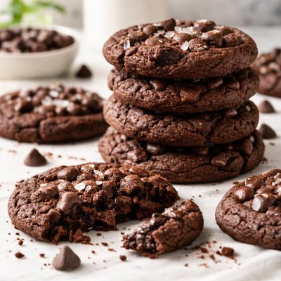 Image of Chewy Vegan Chocolate Chocolate Chip Cookies
