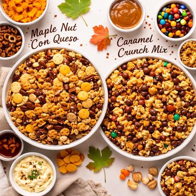 Image of Chex Party Mix Maple Nut Con Queso and Caramel Crunch Mix