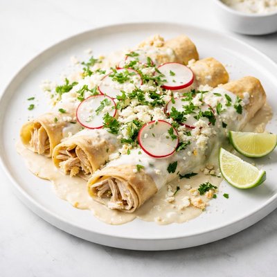 Image of Chez Jose Lime Chicken White Enchiladas