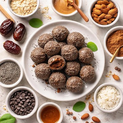 Image of Chia Protein Packed Chocolate Orbs Raw Vegan Healthy