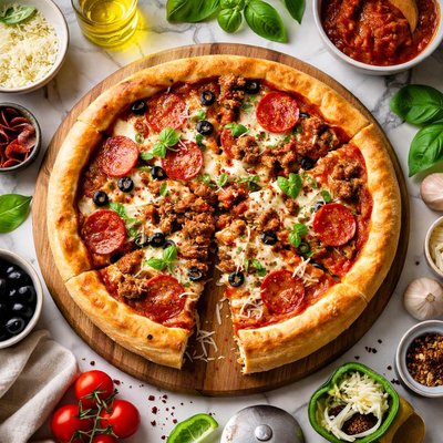 Image of Chicago Style Deep Dish Pizza Crust