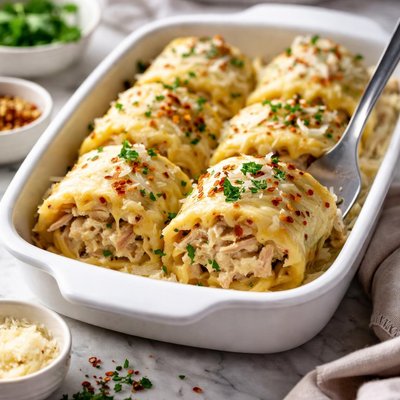 Image of Chicken Alfredo Lasagna Roll Ups