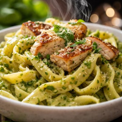 Image of Chicken Alfredo Pesto Pasta