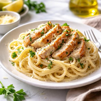 Image of Chicken Alfredo Spaghetti