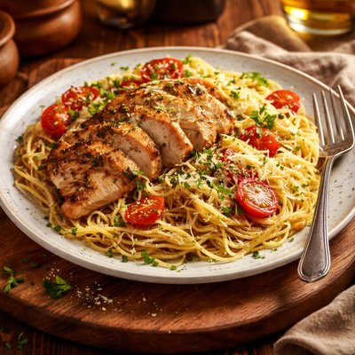 Image of Chicken and Angel Hair Pasta