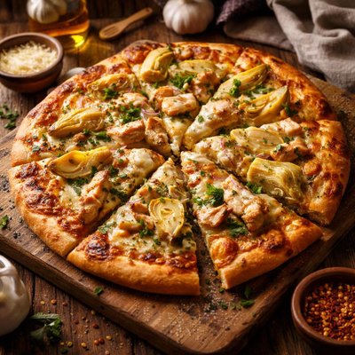 Image of Chicken and Artichoke Pizza