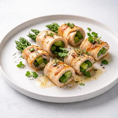 Image of Chicken and Asparagus Rolls