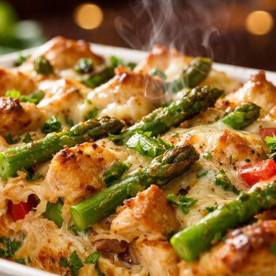 Image of Chicken and Asparagus Strata Brunch Casserole