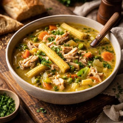 Image of Chicken and Baby Corn Soup