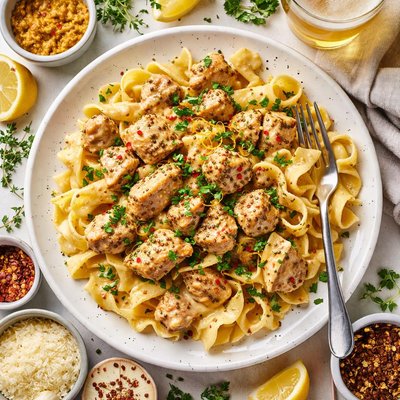 Image of Chicken and Beer Mustard with Pasta