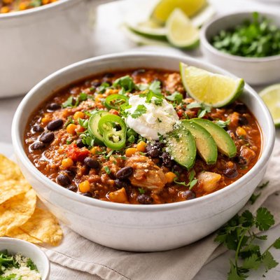 Image of Chicken and Black Bean Chili Crock Pot