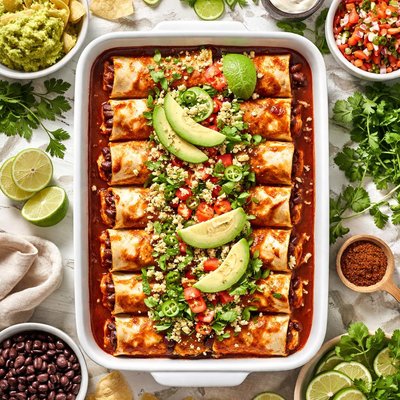 Image of Chicken and Black Bean Enchiladas
