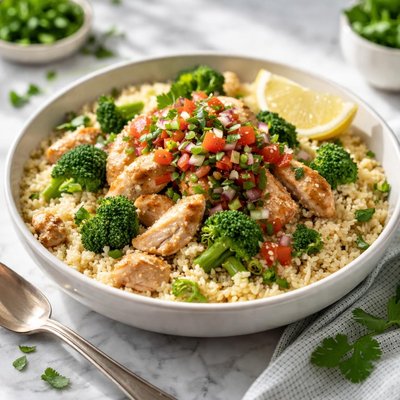 Image of Chicken and Broccoli Couscous with Salsa