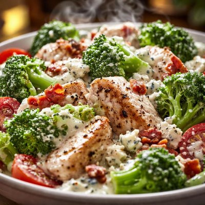 Image of Chicken and Broccoli Salad with Gorgonzola Dressing