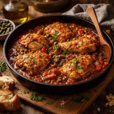 Image of Chicken and Capers in Tomato Sauce