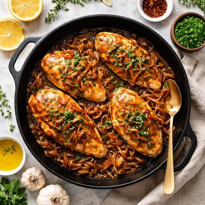 Image of Chicken and Carmelized Onions