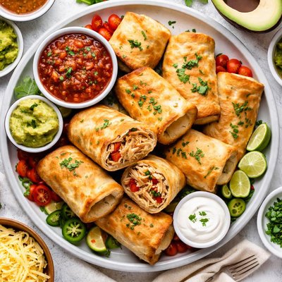 Image of Chicken and Cheese Crescent Chimichangas