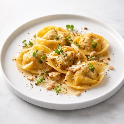 Image of Chicken and Cheese Filled Squash Ravioli