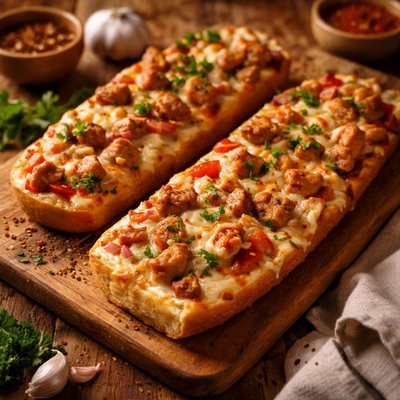 Image of Chicken and Cheese French Bread Pizza