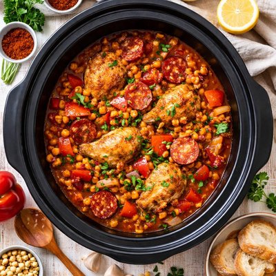 Image of Chicken and Chorizo Stew Slow Cooker