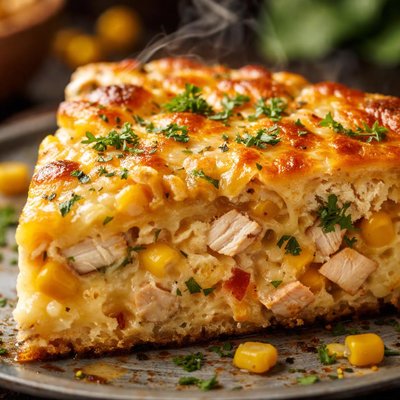 Image of Chicken and Corn Impossible Quiche