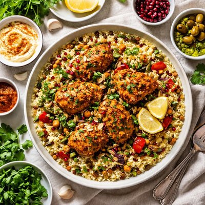Image of Chicken and Couscous a La Morocco