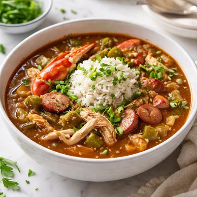 Image of Chicken and Crab Gumbo Low Fat