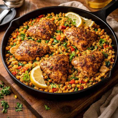 Image of Chicken and Curried Couscous Skillet