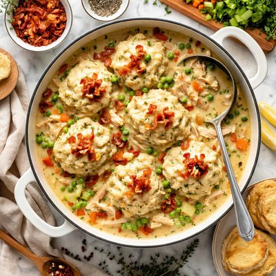 Image of Chicken and Dumplings with Bacon