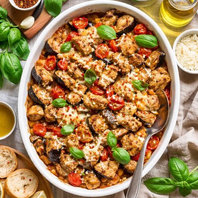 Image of Chicken and Eggplant Casserole