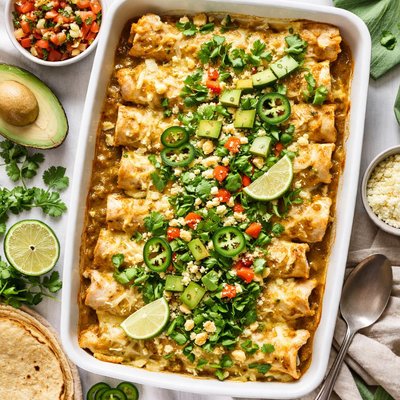 Image of Chicken and Green Chili Enchiladas