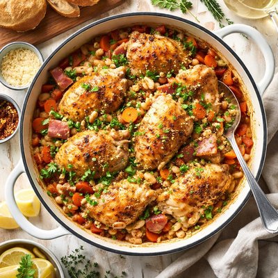 Image of Chicken and Ham Cassoulet