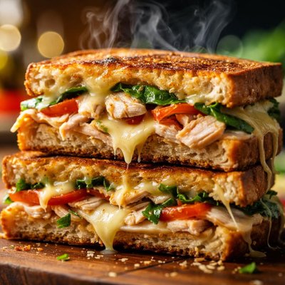 Image of Chicken and Jarlsberg Toasted Sandwiches