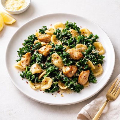 Image of Chicken and Kale Saute with Pasta