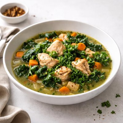 Image of Chicken and Kale Stew Crock Pot Paleo